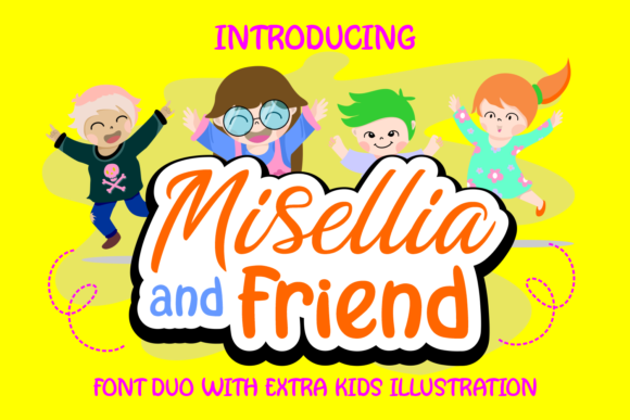 Misellia and Friend Duo: The Perfect Friendly & Cute Script Font for Kids’ Crafts