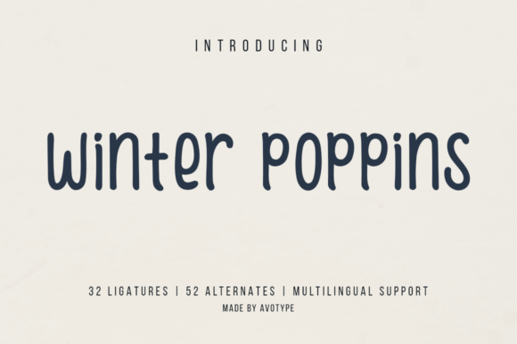 Winter Poppins: A Friendly Handwritten Font